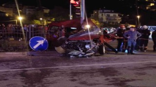 Trabzonda trafik kazası: 1 ölü, 1 yaralı
