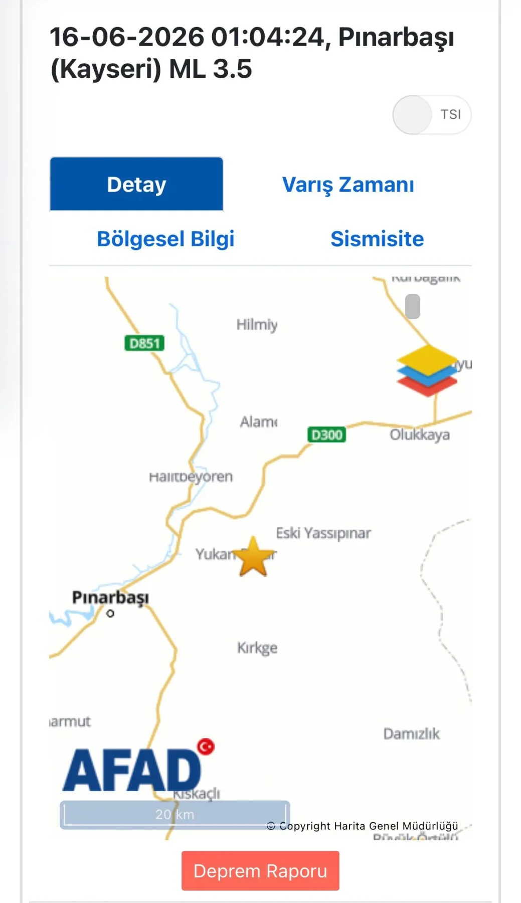 Pınarbaşı'nda deprem hareketliliği sürüyor: Gece boyunca 61 sarsıntı kaydedildi