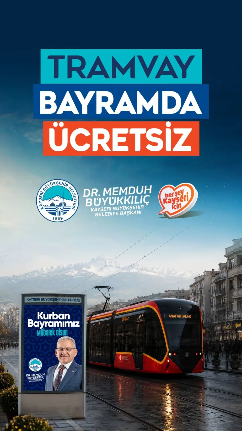 Bayramda Tramvaylar Ücretsiz Olacak