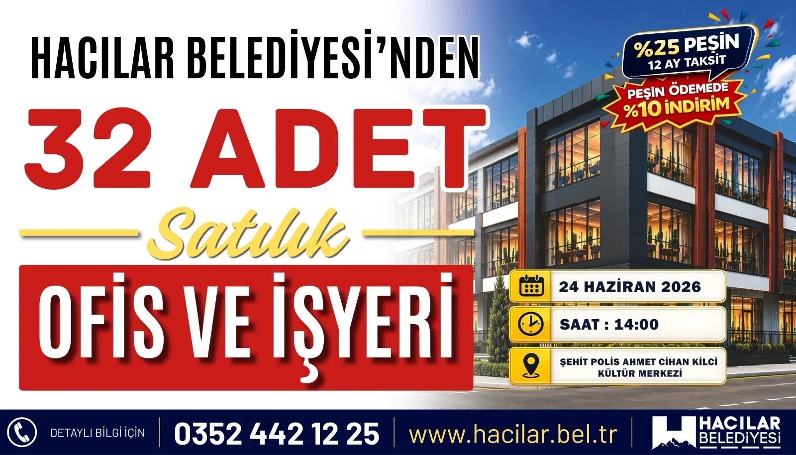 Haclılar'da 32 İş Yeri Yeni Sahiplerini Bekliyor