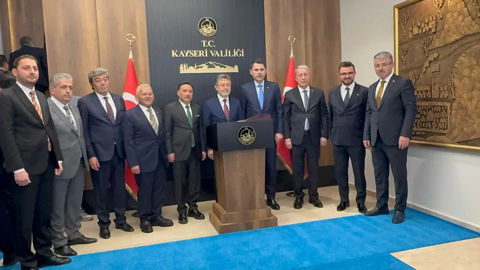 Bakan Kurum ve Yumaklı’dan Vali Çiçek’e Ziyaret