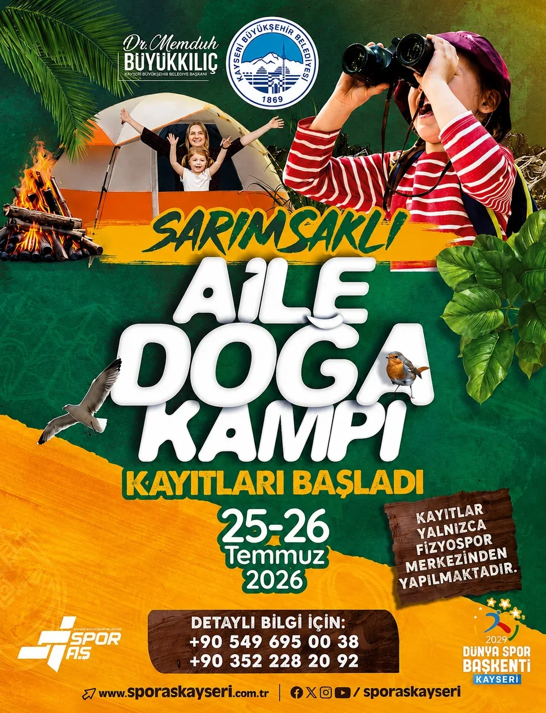 Sarımsaklı Aile Doğa Kampı kayıtları başladı