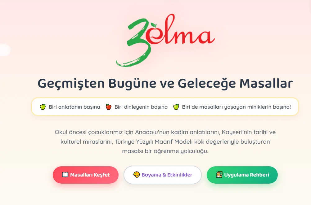 Kayseri’de Üç Elma Masalları okul öncesi çocuklarla buluşacak