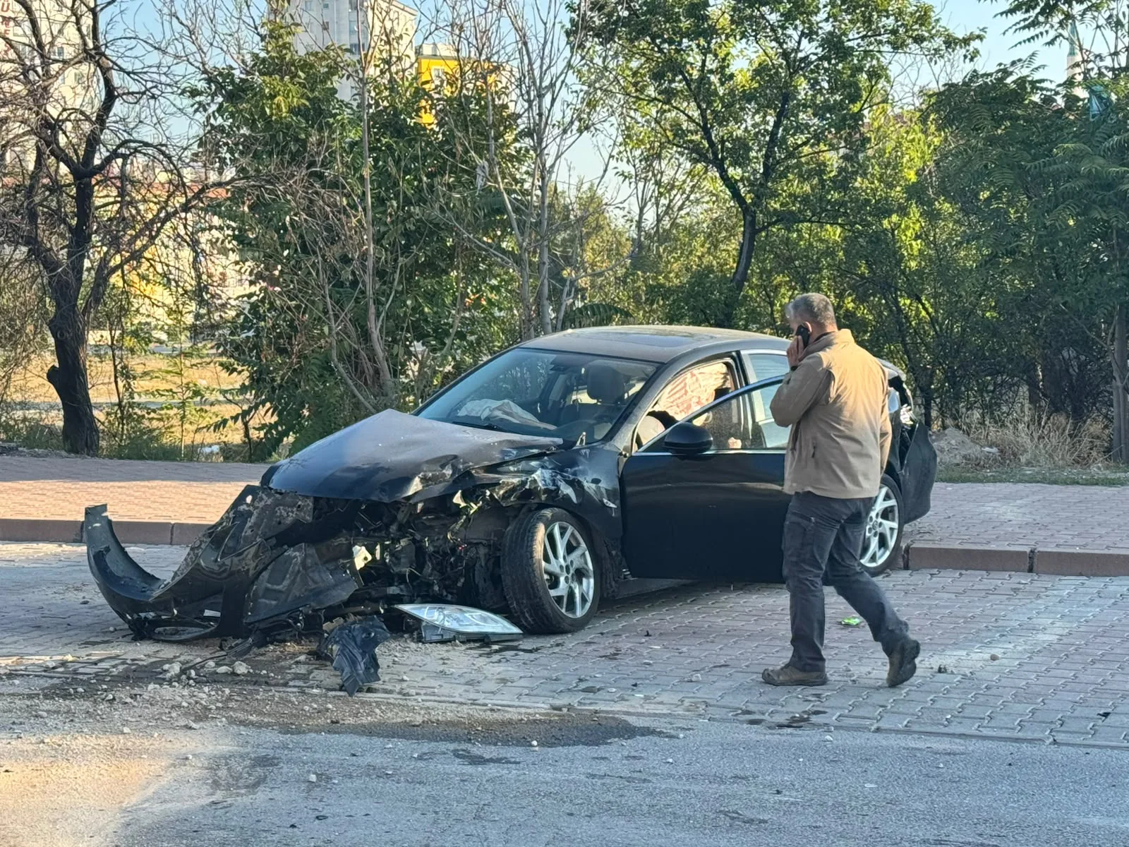 Kayseri’de minibüs ile otomobil çarpıştı: 2 yaralı