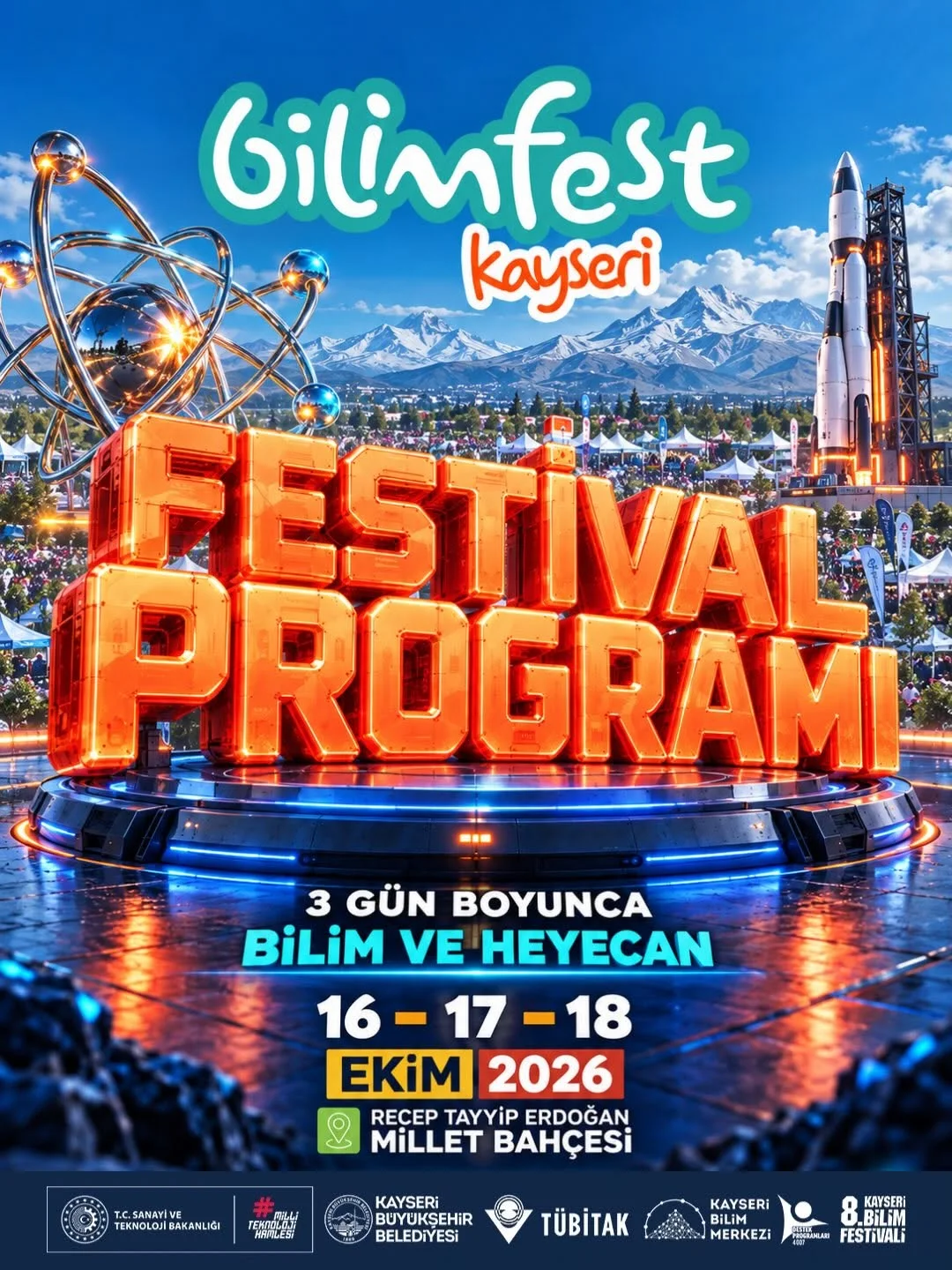 BİLİMFEST Kayseri 8’inci kez kapılarını açıyor