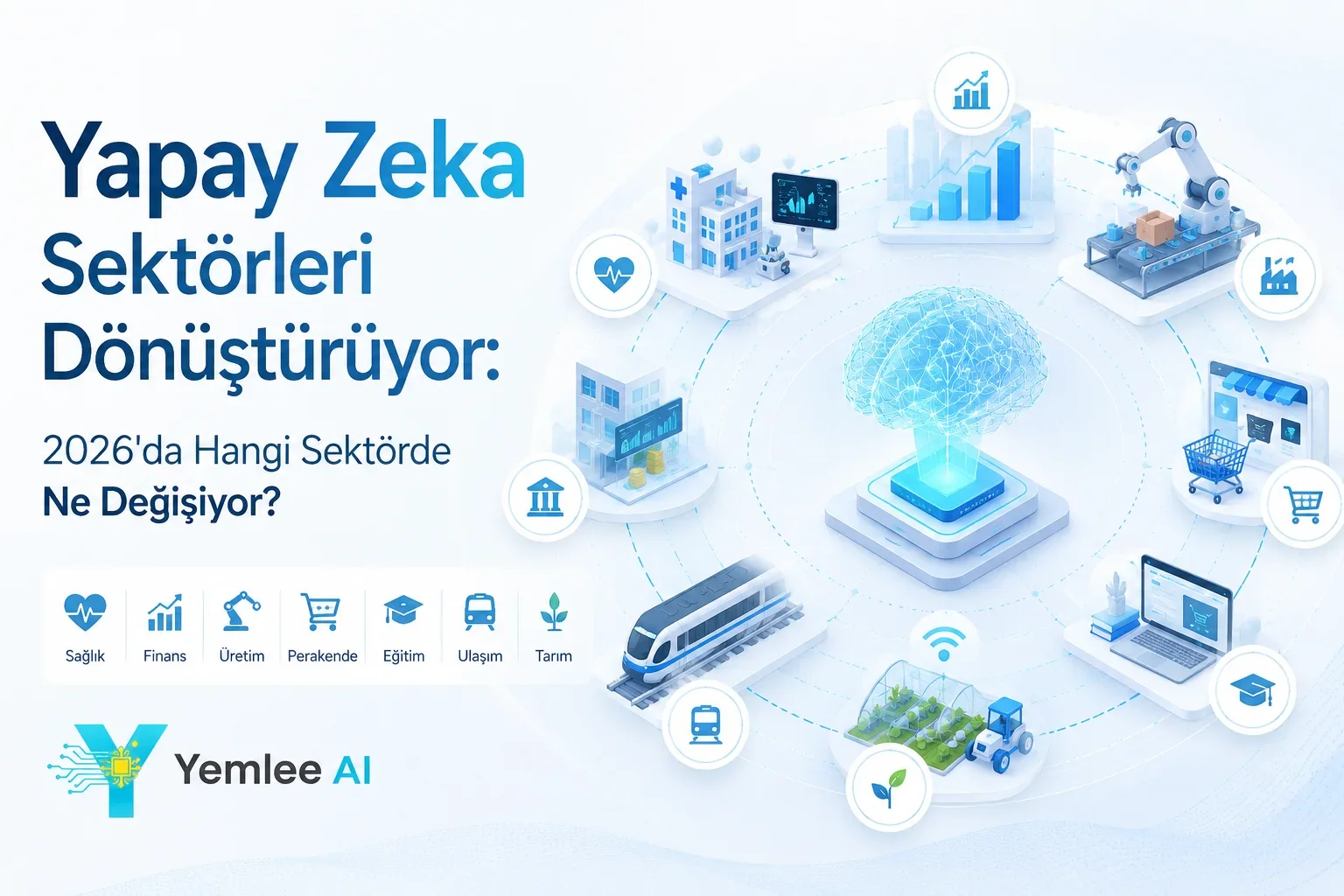 Yapay Zeka Sektörleri Dönüştürüyor: 2026'da Hangi Sektörde Ne Değişiyor?