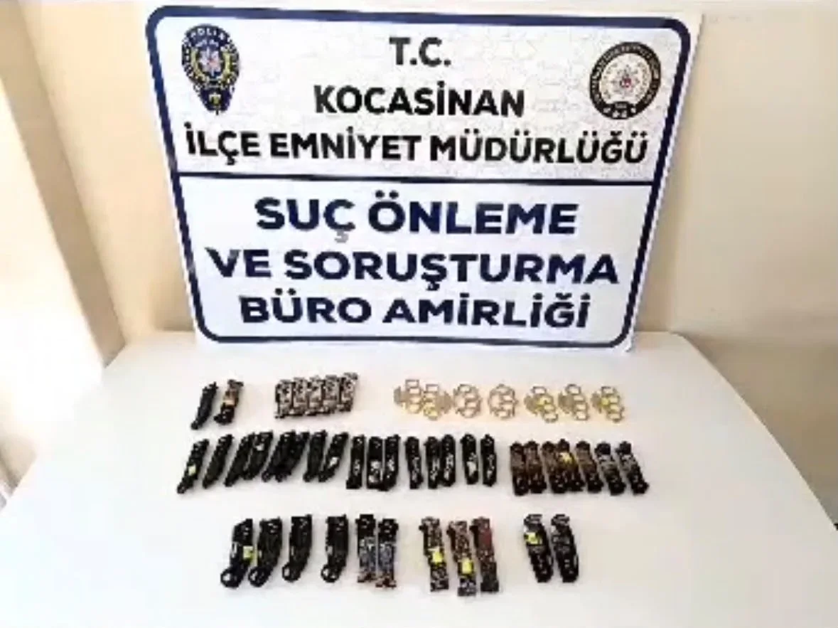 Kayseri'de 15 iş yerine denetim: 106 yasaklı kesici alet ele geçirildi