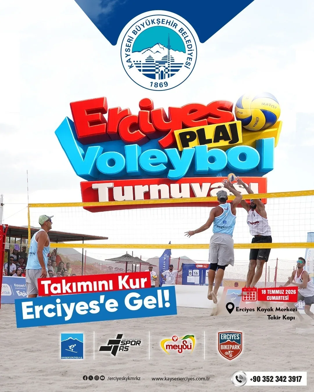 Erciyes Plaj Voleybolu Turnuvası için kayıtlar başladı
