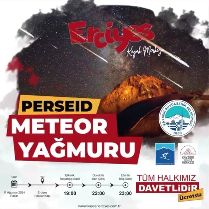 Erciyes’e meteor yağacak