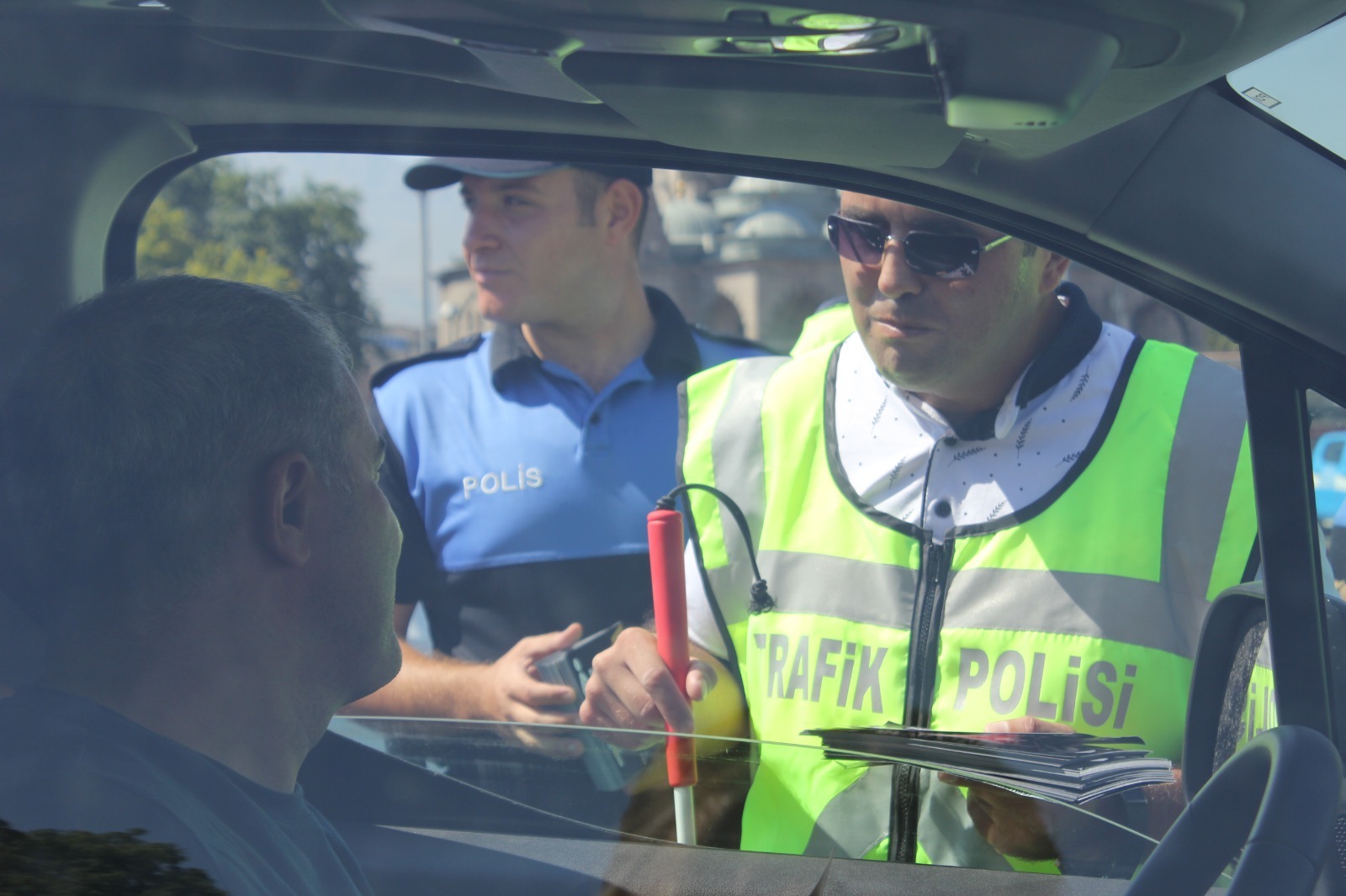 ‘Beyaz Bastonu Fark Et’ etkinliği ile sürücülere bilgilendirmeler yapıldı