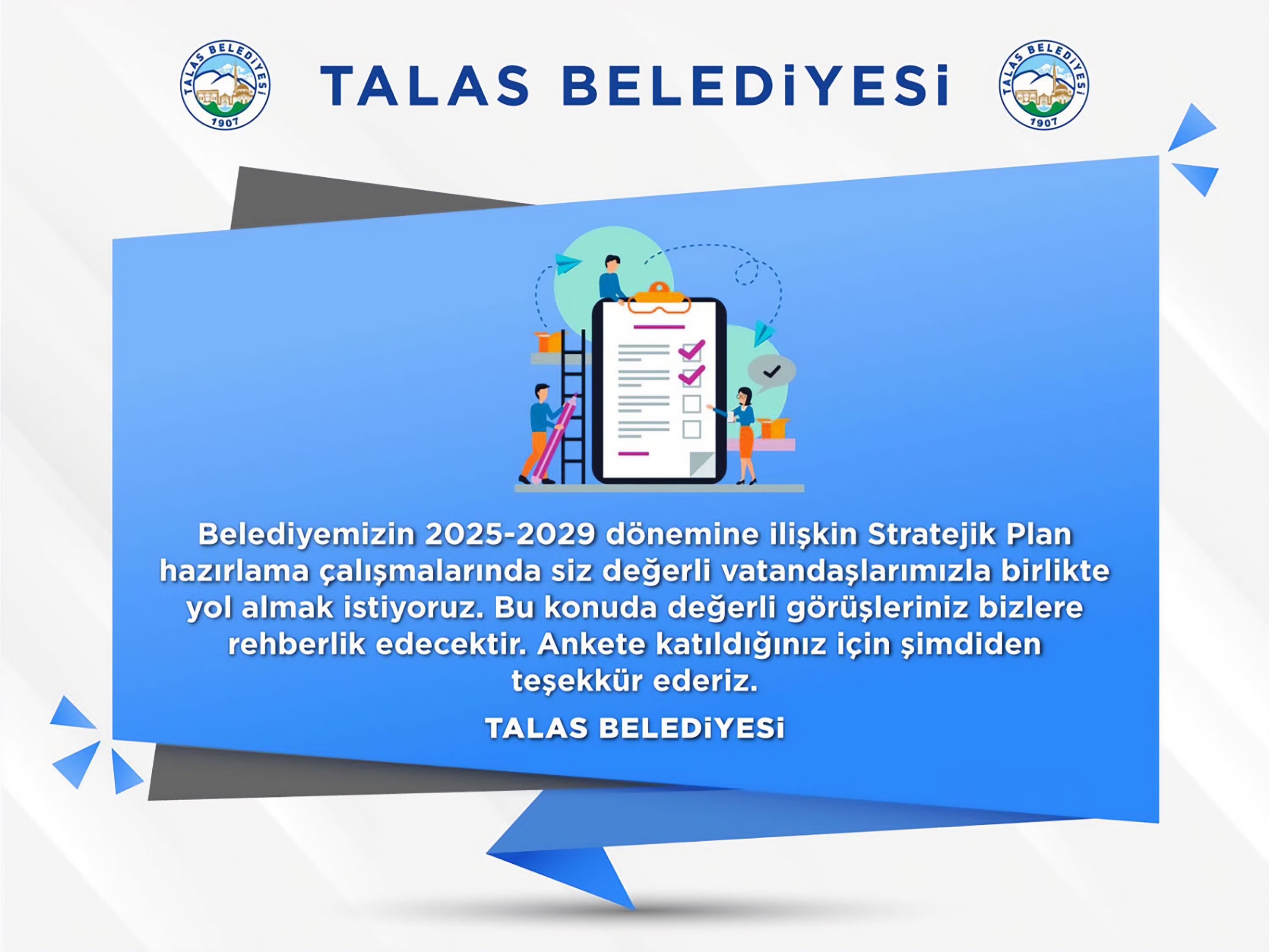 Talas'ta Stratejik Planlama İçin Anket