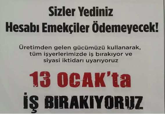 Türkiye'nin Kamu Çalışanları 13 Ocak'ta İş Bırakma Eylemi Gerçekleştirecek